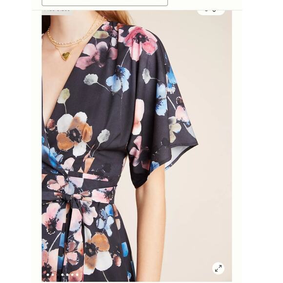 HUTCH Anthropologie Monaco Wrapped Floral Maxi Dress Size Small - Picture 3 of 12